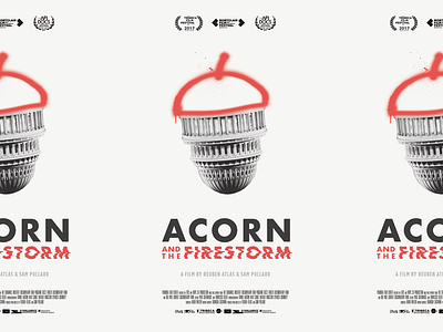Acorn & The Firestorm Poster documentary film movie poster political poster poster poster design