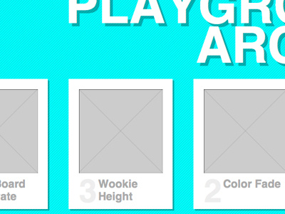 Playground Archive blue css3 personal playground website