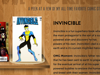 Bedtime Stories art directed article comic books! css3 personal typography ui website