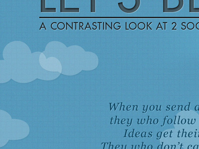 Let's Be Social art directed article blog blue layout poetry