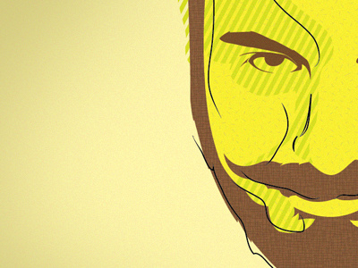 Face Redux illustration mustachio texture yellow