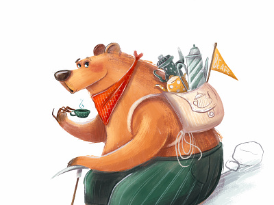 Bear cartoony character design childrenbook illustration illustration kidlit