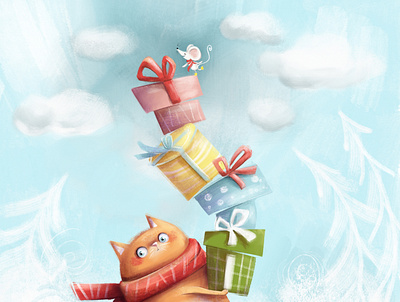 Gifts cartoony character design childrenbook illustration illustration kidlit