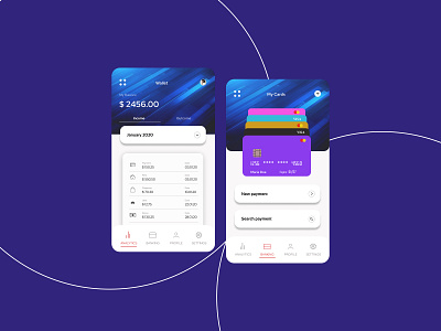 Wallet App Project app design ios ios app mobile ui ux vector wallet app