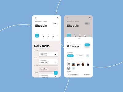 Company Schedule App app app design design icon ios ios app mobile schedule app simple ui ux