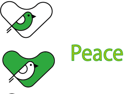 peace art branding calmness design icon illustrator logo peaceful typography ui vector