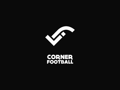 Corner Footbal brand brand design branding design flat logo typography