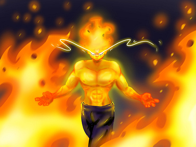 flame gubodron anime art comics design illustration