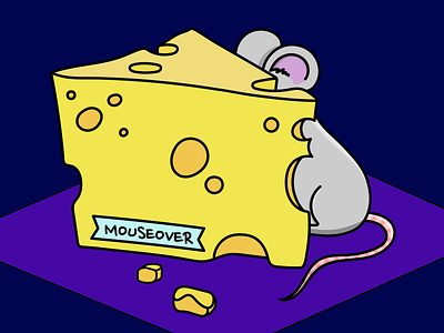 mouseover 🐭 adobe illustrator animals character cheese colorful design art graphic design illustration isometric art isometric design isometric illustration mouse mouseover outlines purple silly ui vector wacom yellow