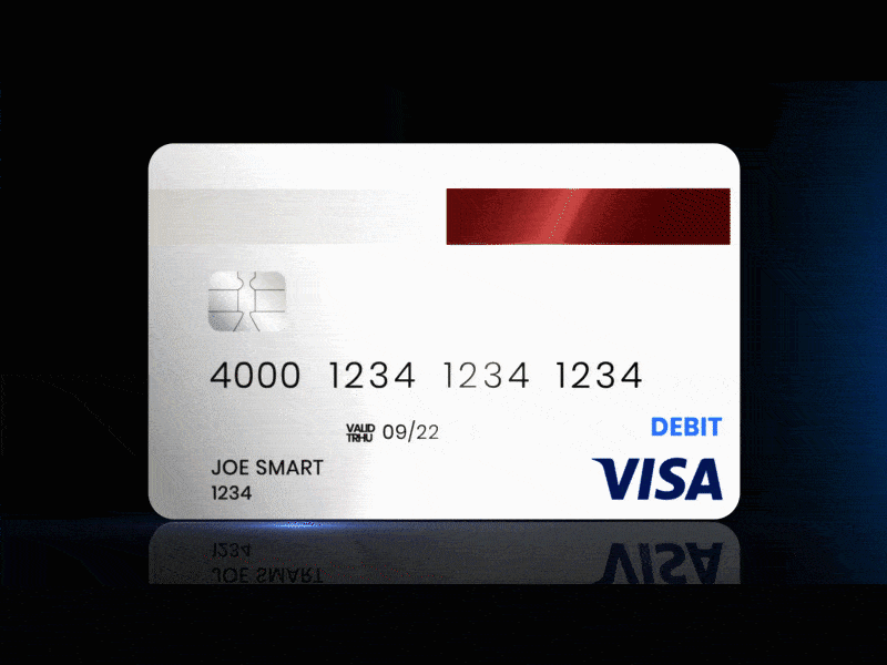 Visa card 3d animation 2danimation 3d animation after effects animation branding design motion graphics ui ux web