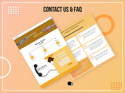 Contact us and FAQ page, UI/UX , Web Design adobe xd branding design explore graphic design graphics illustration insta instagram motion graphics portfolio redesign ui uiux ux vector visual visual design web design