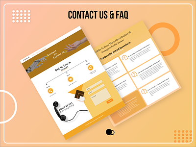 Contact us and FAQ page, UI/UX , Web Design