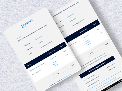 Elegant and minimal email invoice design ui/ux