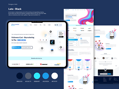 Hero section landing page design