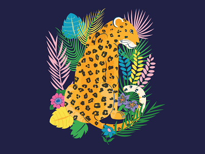 Leopard artwork graphic design illustration leopard print tropical urban