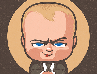 BossBaby illustration logo vector