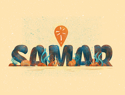 Samar Under design illustration typography vector