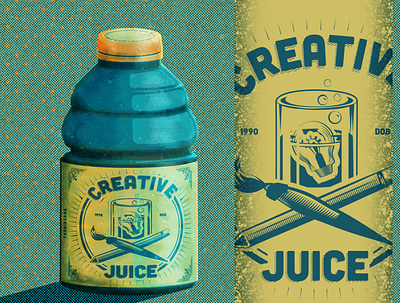 Creative Juice design illustration package vector