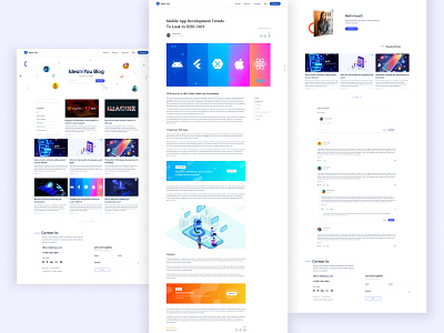 IdeaInYou - blog and article pages corporate design site ui ux web