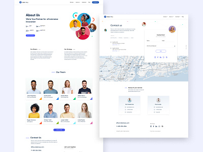 IdeaInYou - About Us and Contact pages corporate design site ui ux web