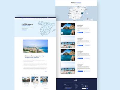 Guid location page for WTG Spain design identity landing page map site spain ui ux web