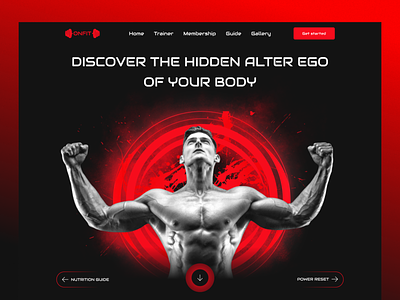 Fitness Trainer Landing Page Header Concept