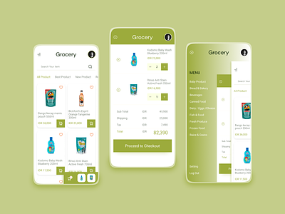 App Grocery Shop - App Design android android app app green grocery grocery app grocery online ios iosapp market marketapp storemarket ui uidesign uiux uiuxdesign ux ux design uxdesign