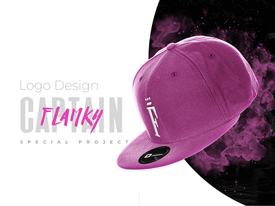 Capt. Flamky behance branding cap crown design flamingo logo madewithaffinity pink tshirt