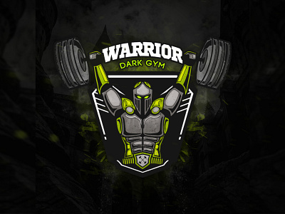 Warrior Dark Gym behance branding crossfit design green gym health logo madewithaffinity warrior