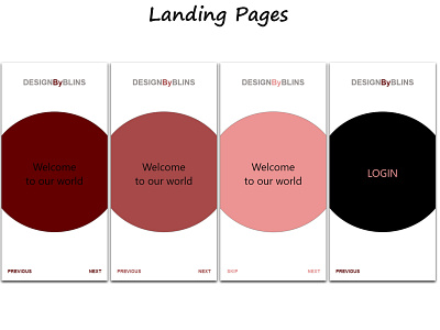Landing Screens graphic design