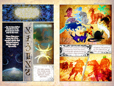 The 12 Elements alien language comic fantasy graphic art graphic novel illustration manga shapeshifter