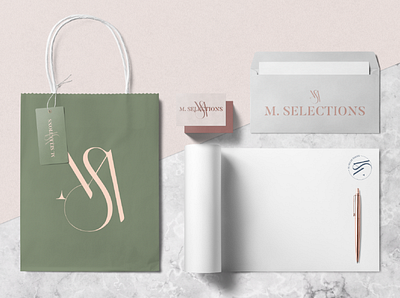 M. SELECTIONS - visual identity brand design branding design designer graphic design logo