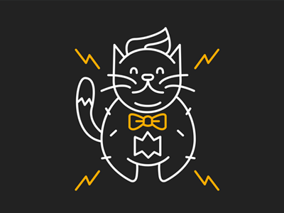 Cute hipster cat cat hipster linestyle