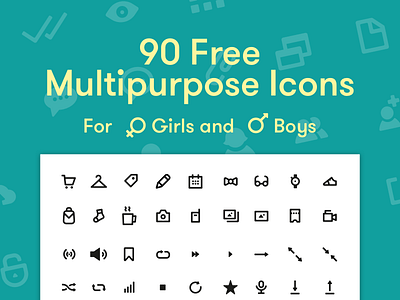 Free multipurpose icons clean ecommerce free freebie icon interface media social stroke ui