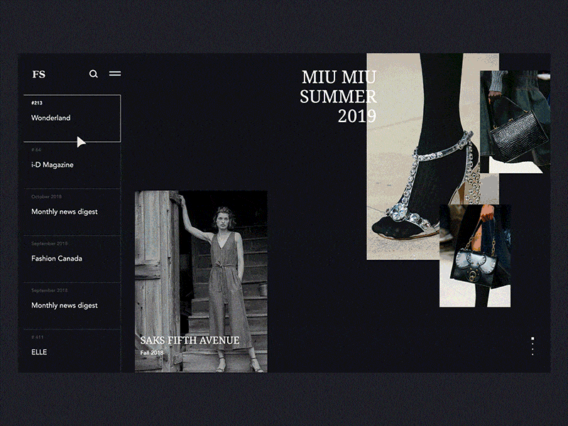 Animated Fashion Search animaiton dark fashion minimal ui web