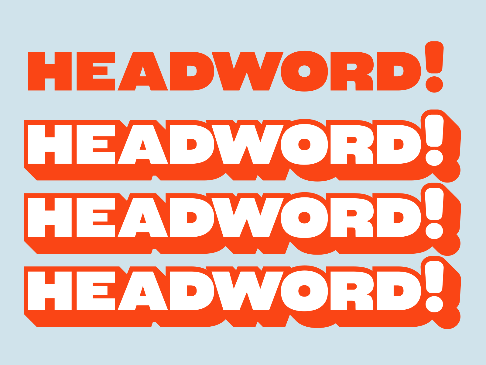 Headword! Headword! Headword! Headword! ! 3d animation blue blue and white brand design dimension exclamation point gif headword logo red
