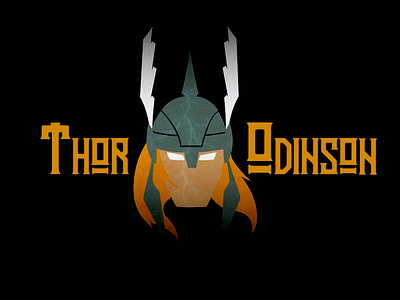 Thor colours design flat icon minimal