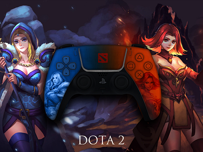 DoTA 2 themed PS5 controller