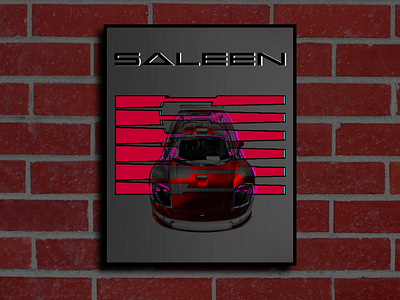 Saleen S7 Poster adobe photoshop car cars design poster poster art poster design posters s7 saleen supercar typography