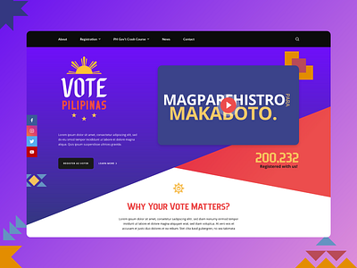 Vote Pilipinas Website Design ui user interface web design website design