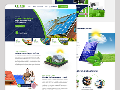 Girro - renewable energy eco power ecology green energy photovoltaics renewable energy solar energy ui ux website