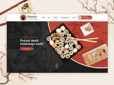 Samurai Sushi Bar Website bar design food food design food website nutrition restaurant sushi ui ux web webdesign website