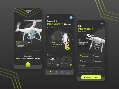 Drone App UI Design android app app design design drone ios mobile design ui ui design ux web website