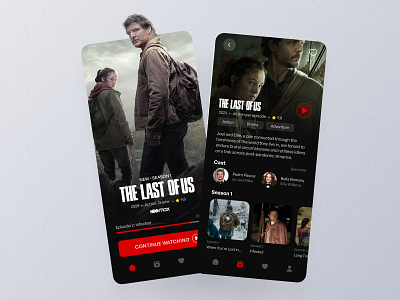 The Last of Us HBO Series App UI Design android app app design design hbo ios mobile design the last of us ui ui design ux website