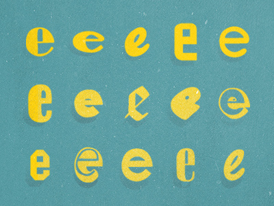 The Letter E hand drawn illustration lettering type