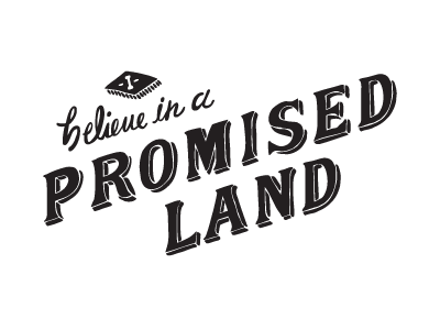 Promised Land hand drawn lettering the boss typography