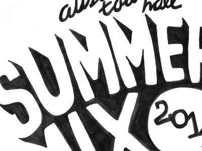 Summer Mix 2011 austin town hall funky beats hand drawn lettering mixtape