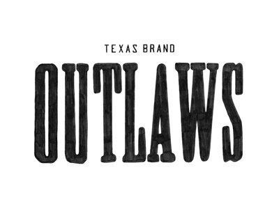 Outlaws country music designers.mx hand drawn lettering typography
