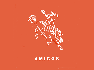 Amigos branding hand drawn lettering