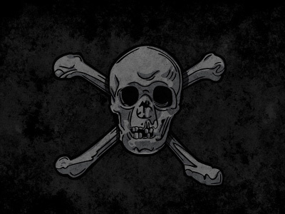 Skull & Crossbones illustration texture vector